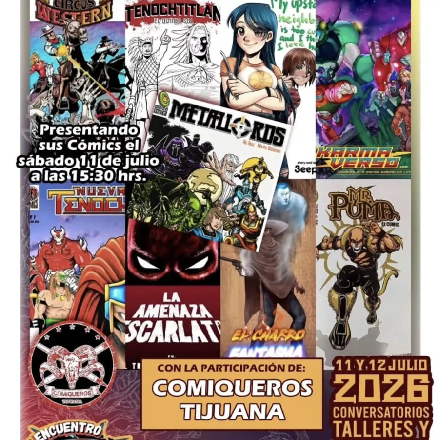 Cartel del encuentro Comiqueros Tijuana 2026